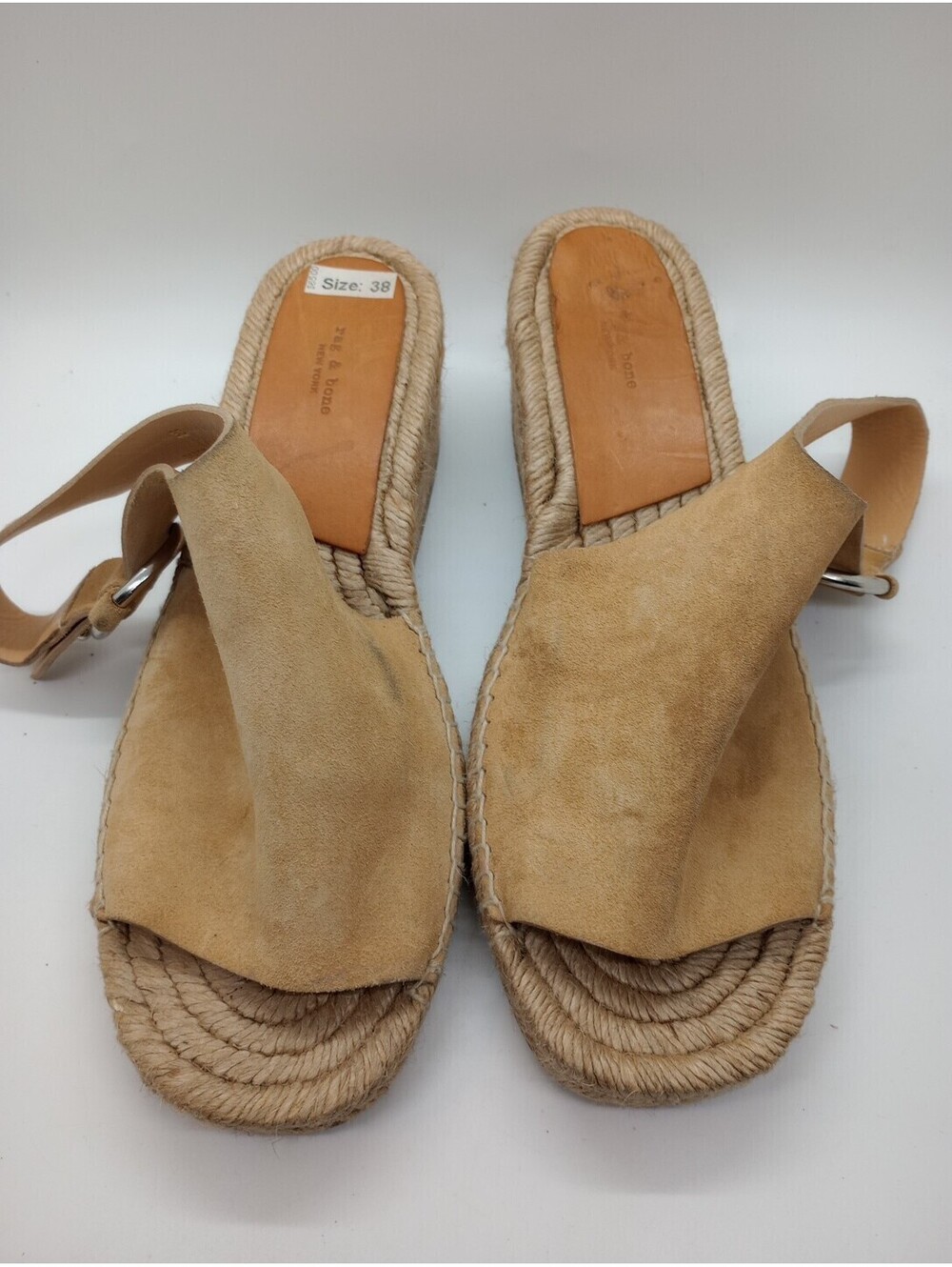 Rag And Bones Sandals Wedge Size 7 Tan 217